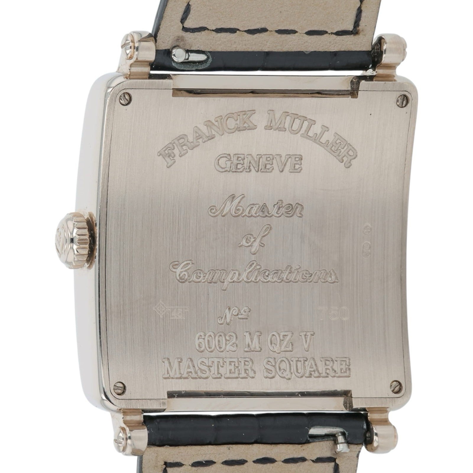 Franck Muller Master Square 18k White Gold Silver Dial 33mm Quartz 6002 M QZ V