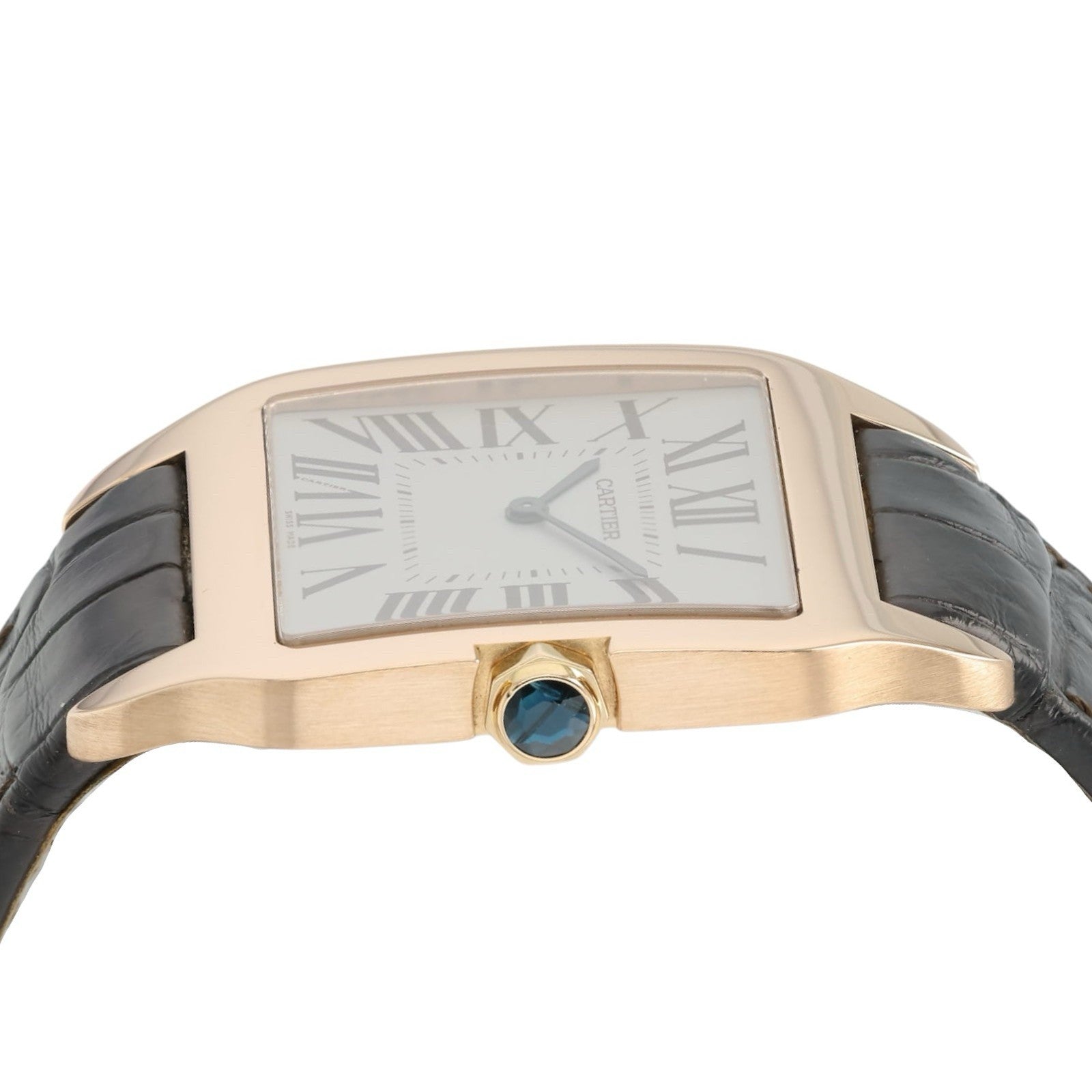 Cartier Santos Dumont Grey Dial 18k Rose Gold 35mm Manual Wind Men’s Watch 2650