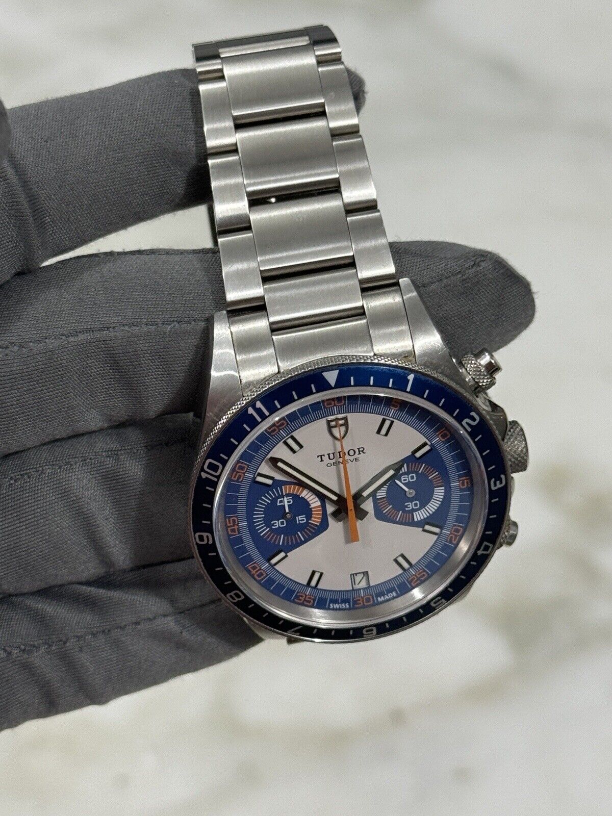 2014 Tudor Heritage Chronograph Blue Steel 42mm Automatic Men’s Watch 70330B