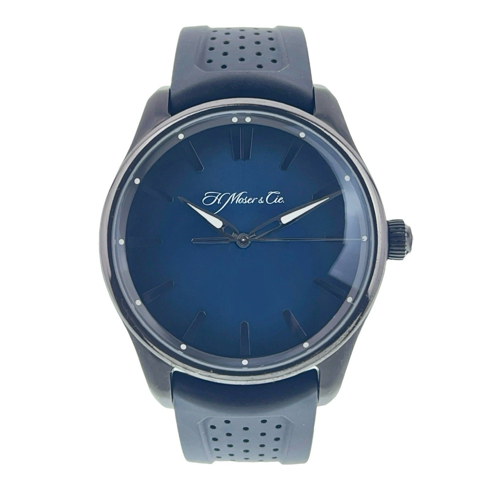 H Moser & Cie Pioneer Steel Blue Dual 42.8mm Automatic Men’s Watch 3200-1205