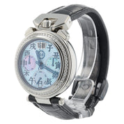 NEW 2025 Bovet Sportster Diamond Bezel Steel Blue Dial 40mm Auto Watch SP0187
