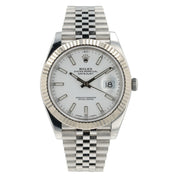Rolex Datejust White Dial Stainless Steel 41mm Automatic Men’s Watch 126334