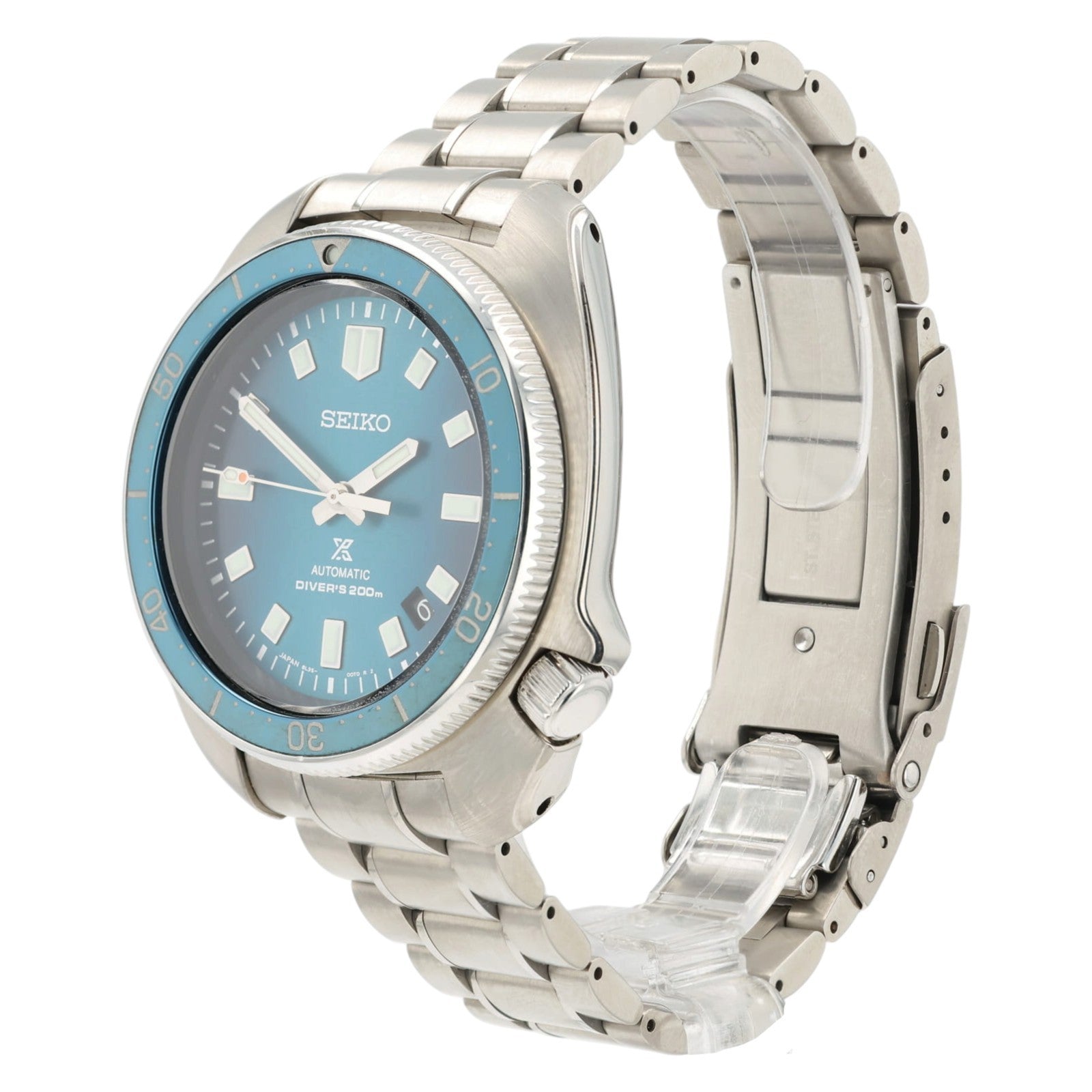 Seiko Divers Blue Dial Date Stainless Steel 44mm Automatic Men's Watch SLA063