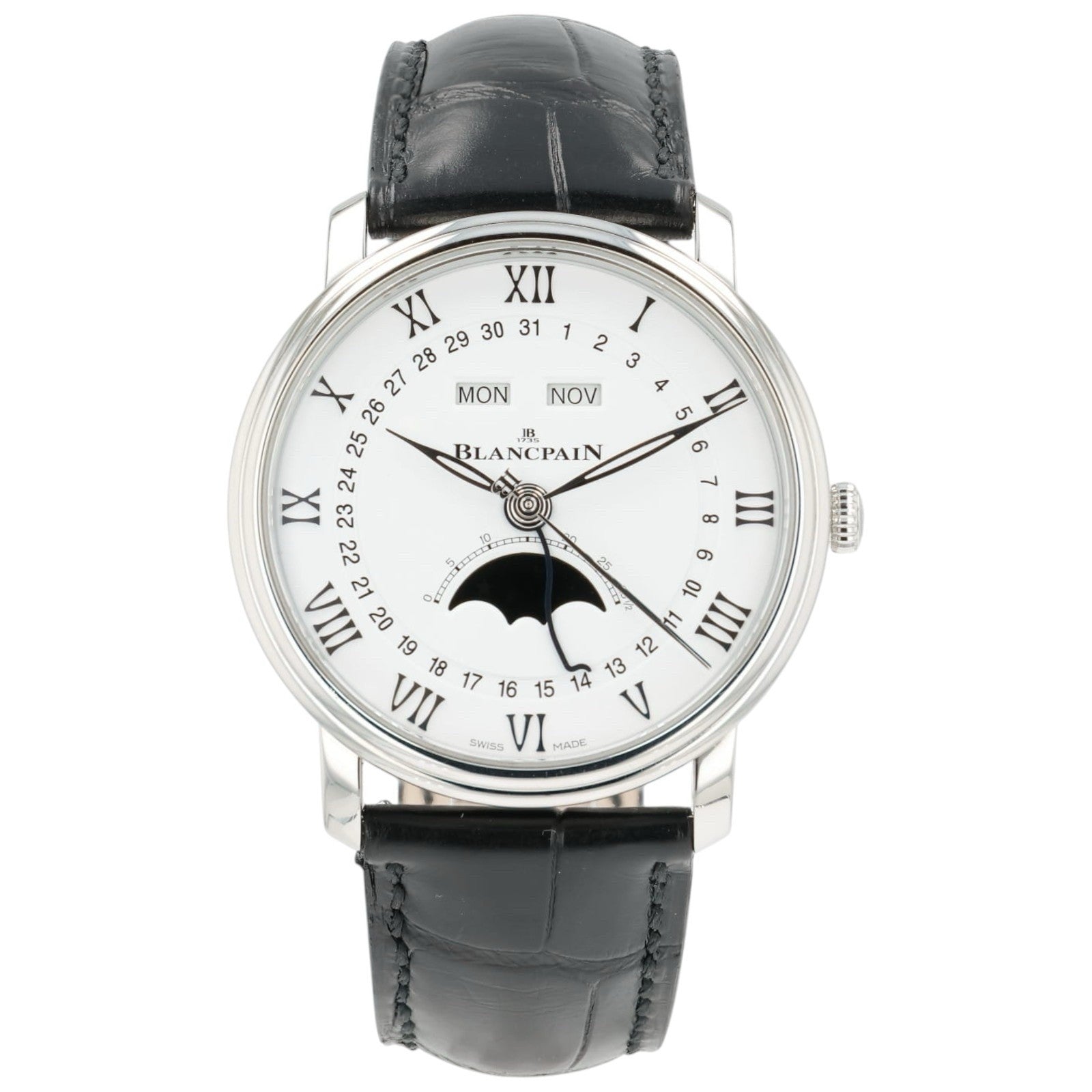 Blancpain Villeret White Dial Stainless Steel 40mm Automatic Mens 6654-1127-55B