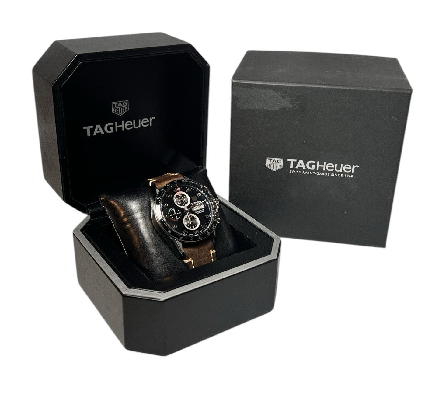 Tag Heuer Carrera Stainless Steel Black Dial 43mm Automatic Men’s Watch CV2A10
