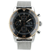 Breitling SuperOcean Black Dial Gold & Steel 44mm Automatic Mens Watch U13313