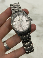 Grand Seiko Heritage Collection “Shunbun” Pink Dial Titanium 40mm Watch SBGA413
