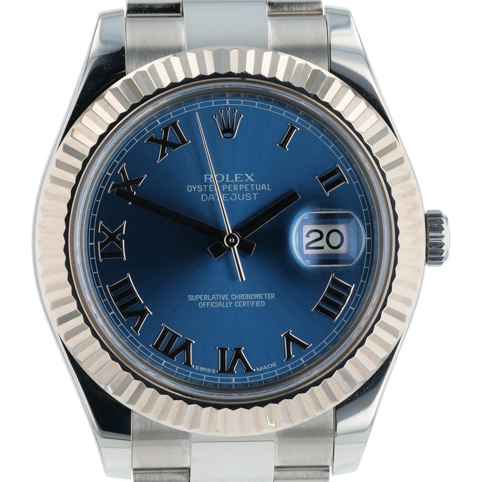 Rolex Datejust II Stainless Steel Blue Dial 41mm Automatic Mens Watch 116334