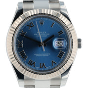 Rolex Datejust II Stainless Steel Blue Dial 41mm Automatic Mens Watch 116334