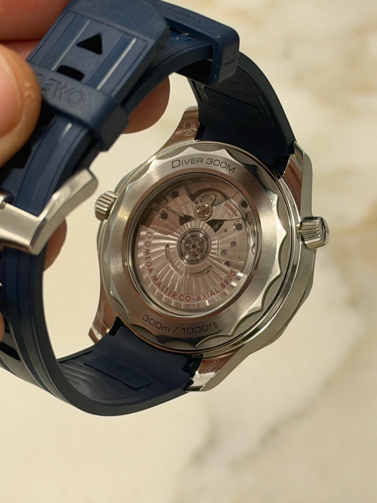 Omega Seamaster Wave 300m Blue Ceramic Men's Watch 210.32.32.42.20.03.001
