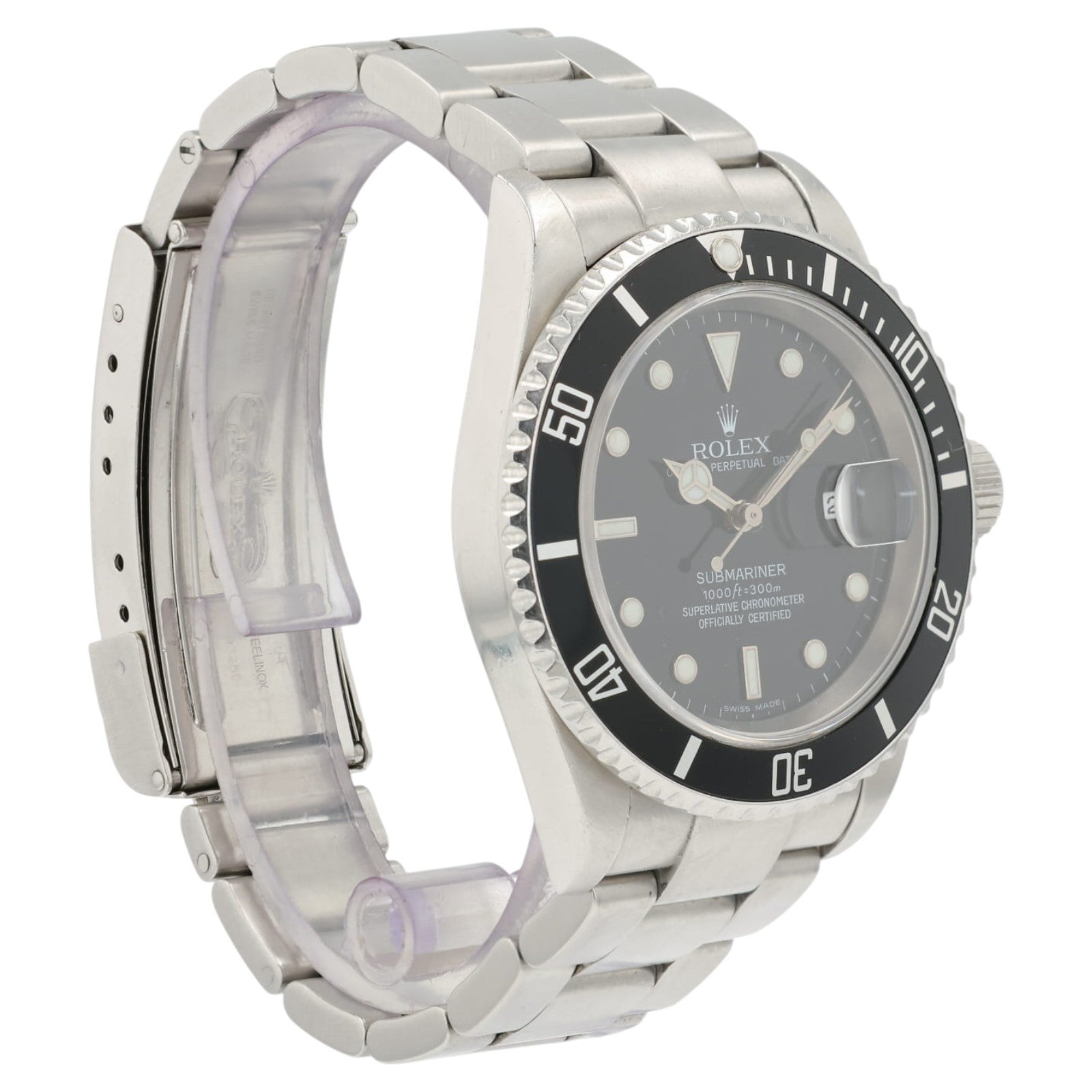 Rolex Submariner Black dial Stainless Steel 40mm Automatic Mens Watch 16610