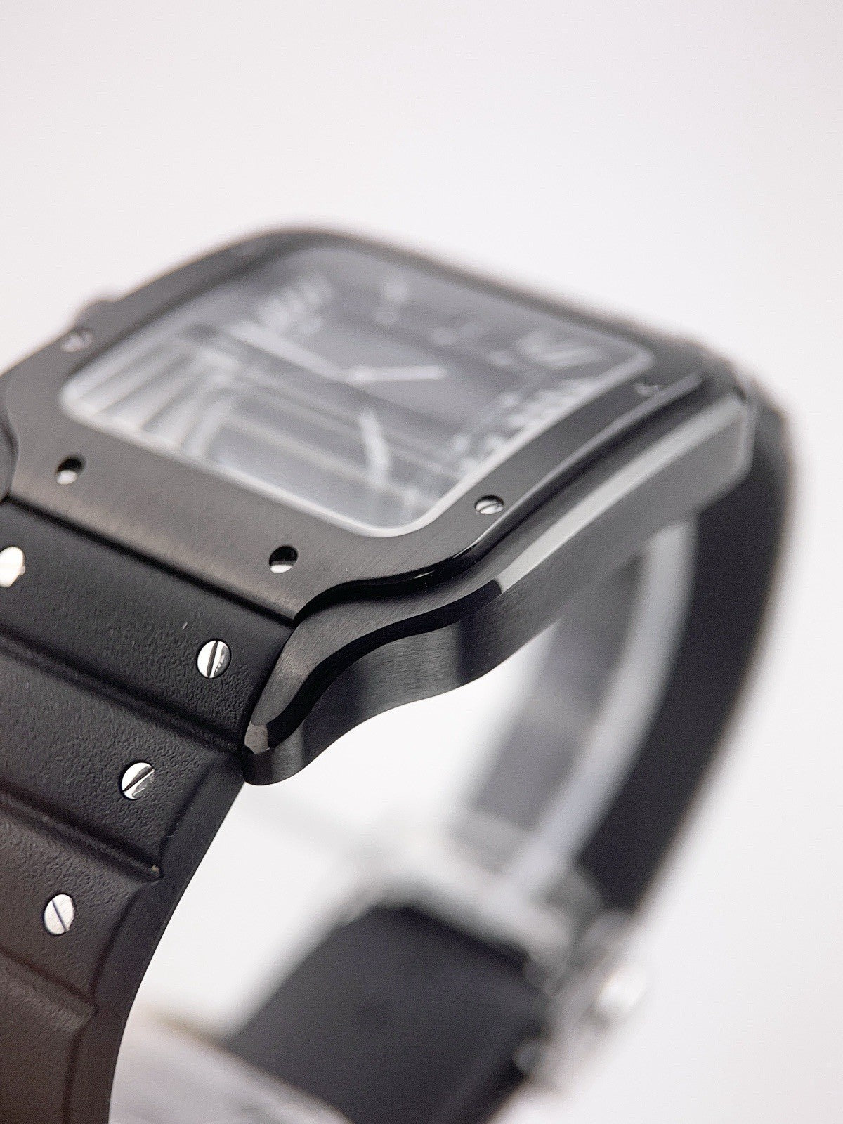 Cartier Santos Stainless Steel Black Dial 39.8 Automatic Mens Watch WSSA0039