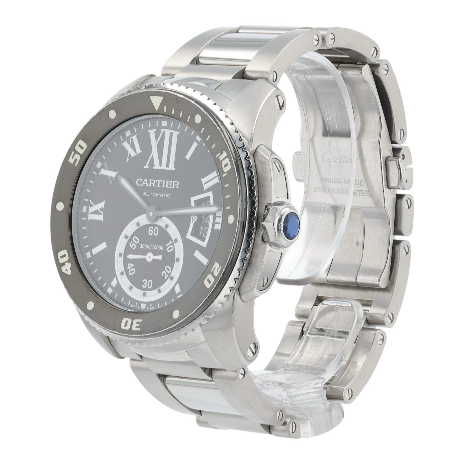 Cartier Calibre De Cartier Black Dial Stainless Steel 42mm Automatic Men’s 3729