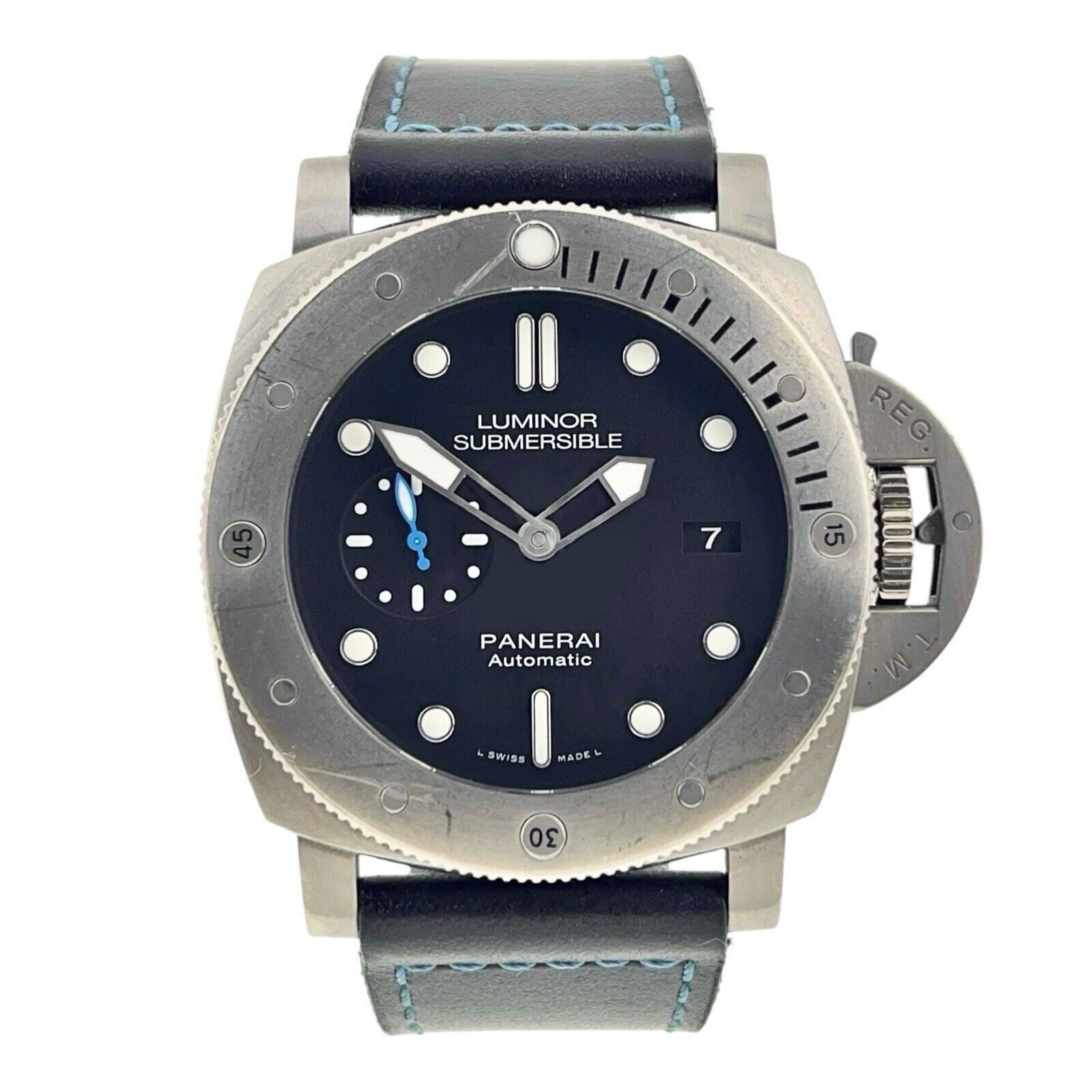 Panerai Luminor Submersible Titanium Black Dial 47mm Automatic Mens PAM01305