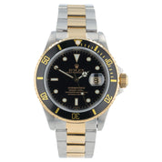 Rolex Submariner Date Gold & Steel Black Dial 40mm Automatic Watch 16613LN
