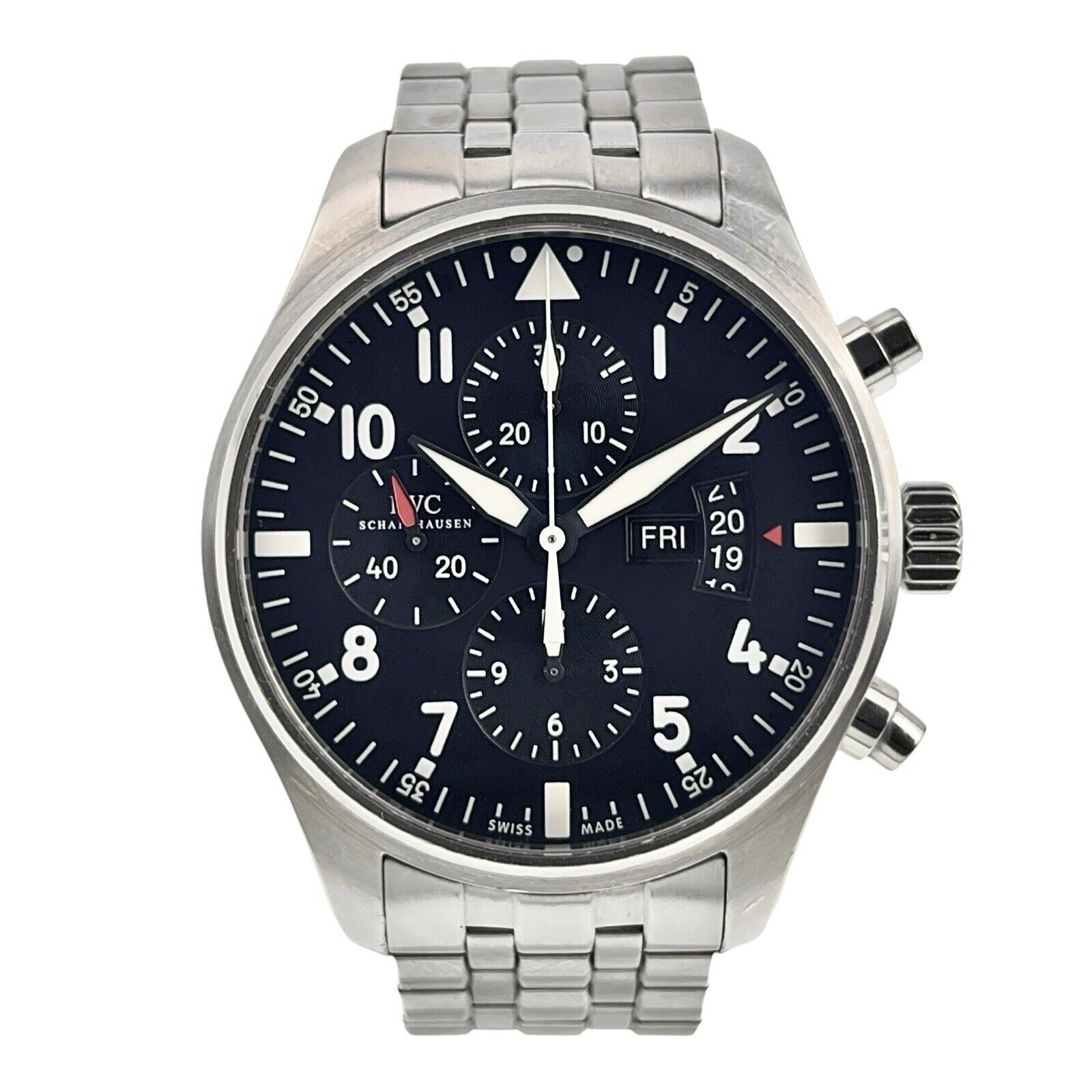 IWC Pilot Chronograph Stainless Steel Black Dial 43mm Automatic Men’s IW377701