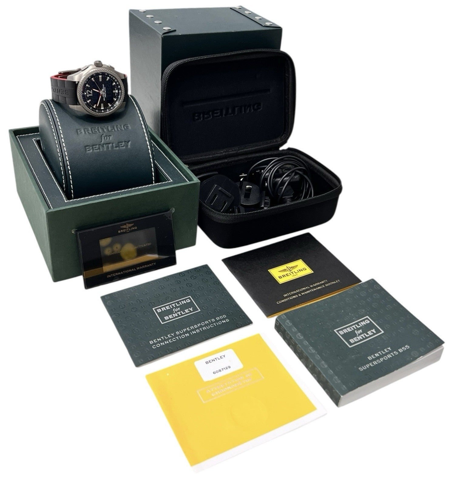 Breitling Bentley Supersports Stainless Steel Black Dial 46mm Quartz Mens EB5520