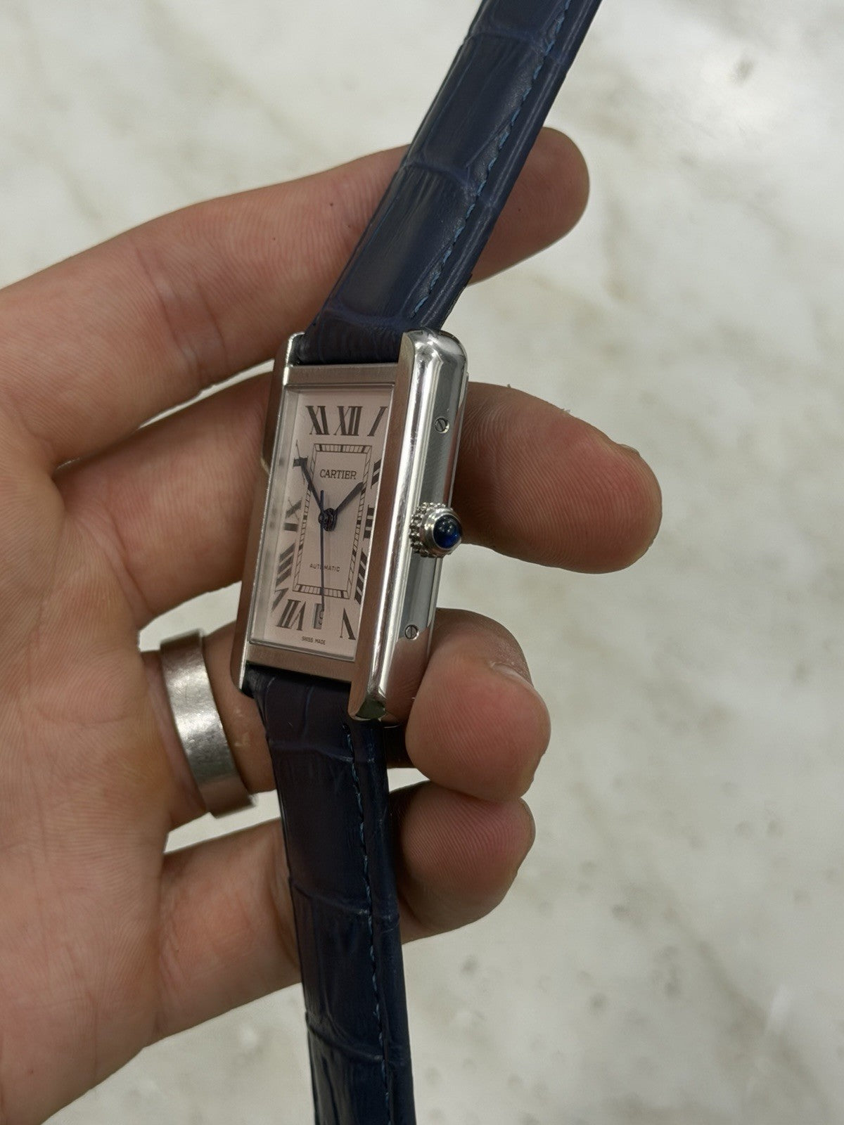 Cartier Tank XL Silver Dial Stainless Steel 31mm Automatic Watch W5200027