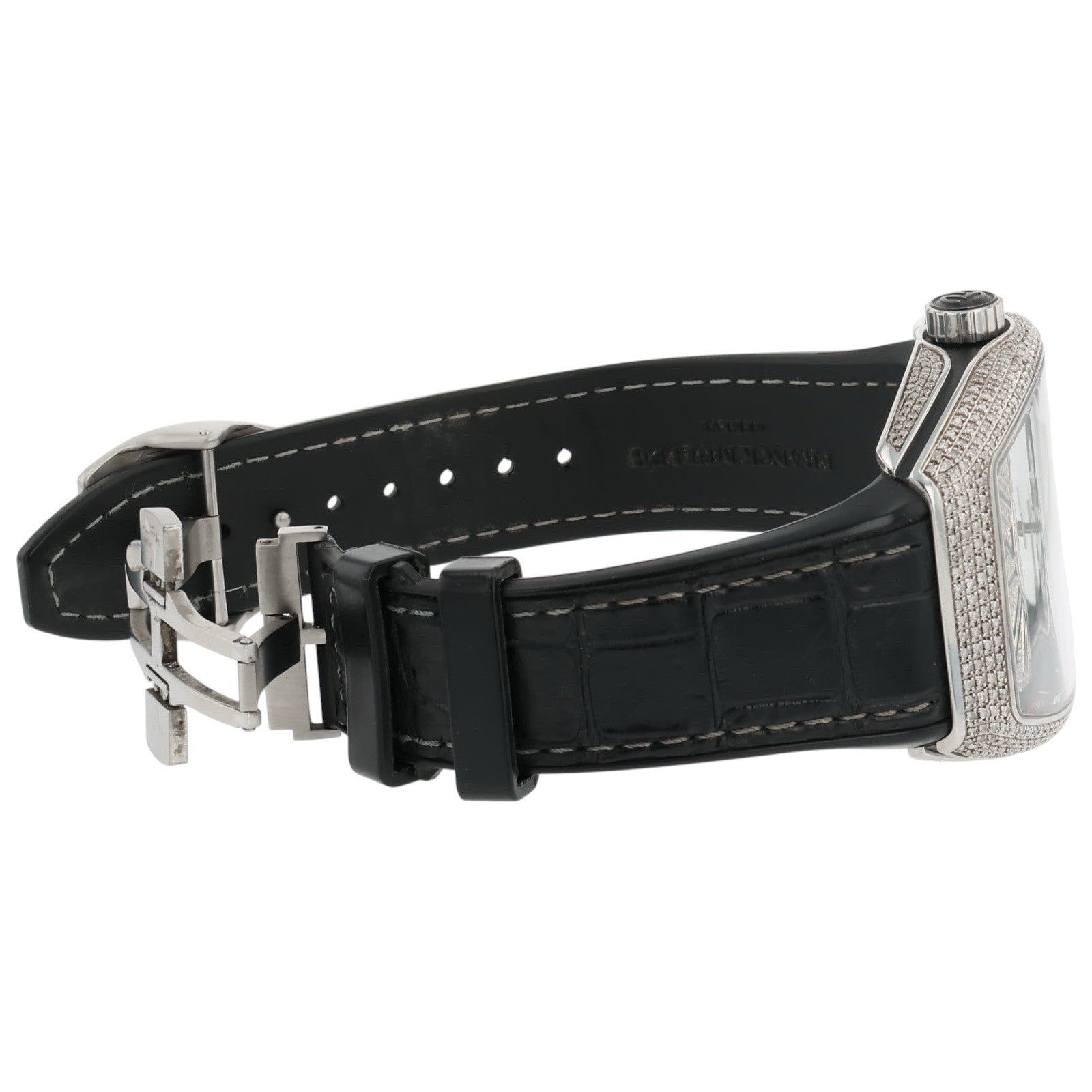 Franck Muller Vanguard Diamond Steel Silver Dial 44mm Automatic Mens V45