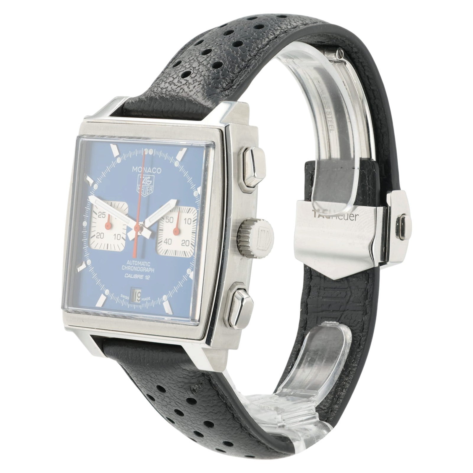 Tag Heuer Monaco Blue Dial Stainless Steel 39mm Automatic Mens Watch CAW2111-0