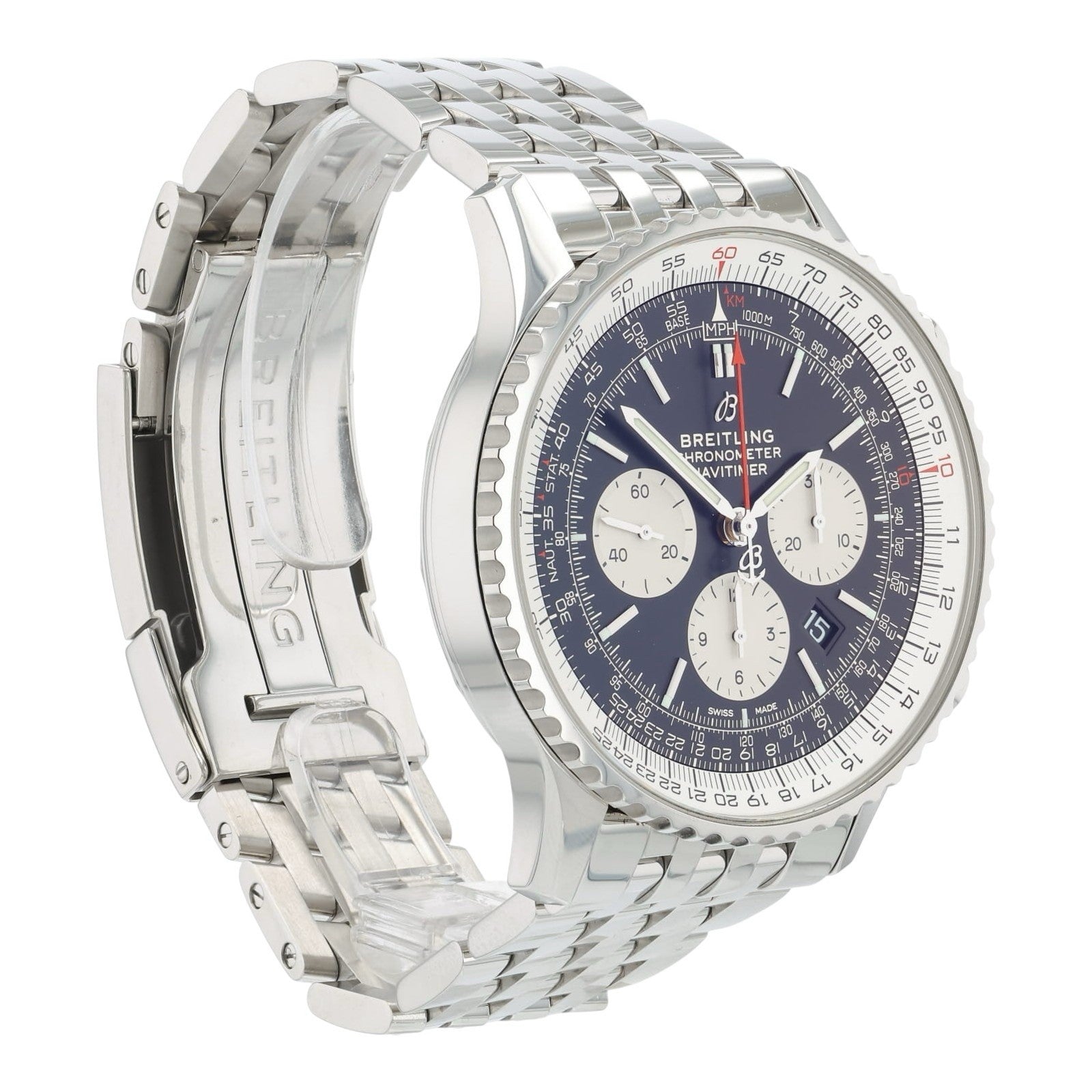 Breitling Navitimer 1 B01 Stainless Steel Black Dial 46mm Automatic Mens AB0127