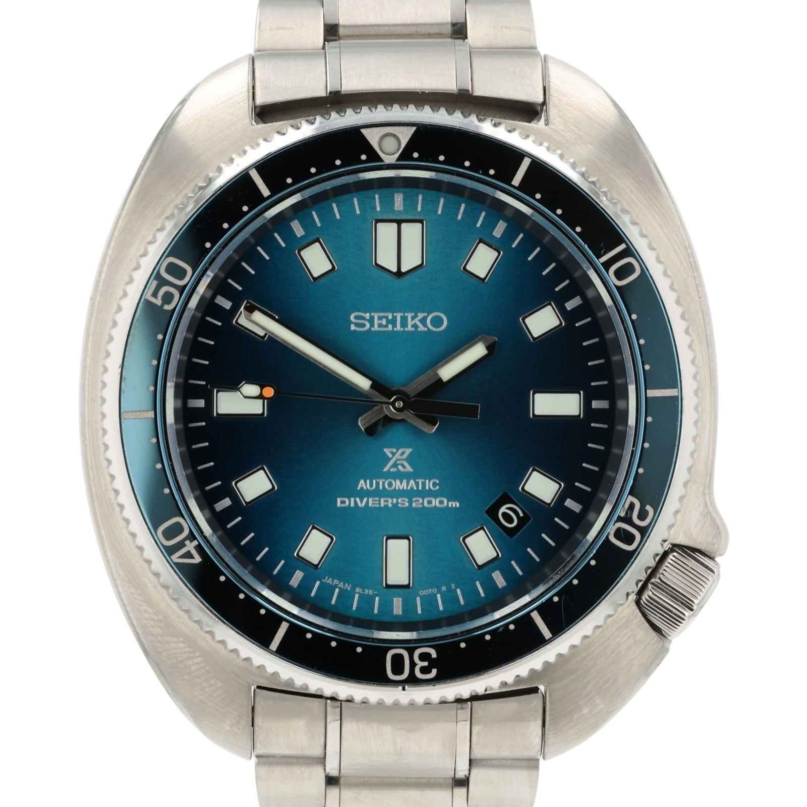 Seiko Divers Blue Dial Date Stainless Steel 44mm Automatic Men's Watch SLA063