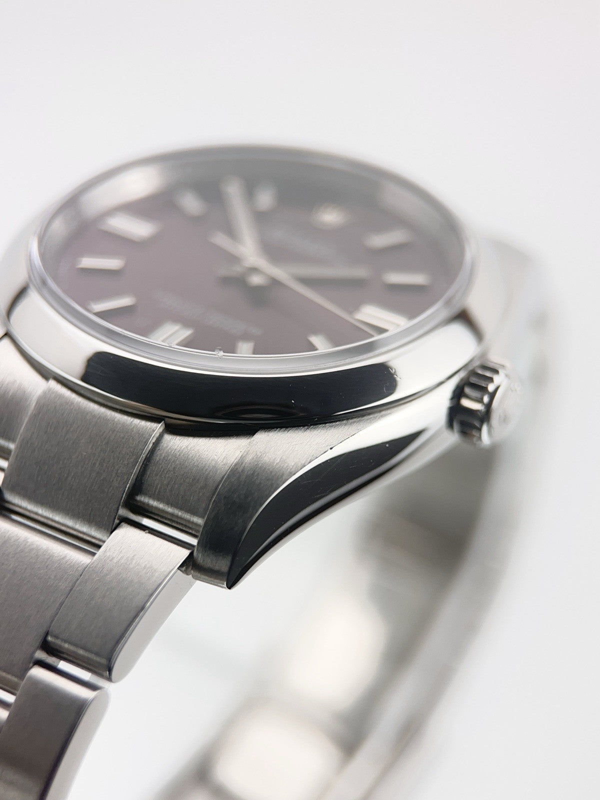 Rolex Oyster Perpetual Steel Purple Grape Dial 36mm Automatic Mens Watch 116000