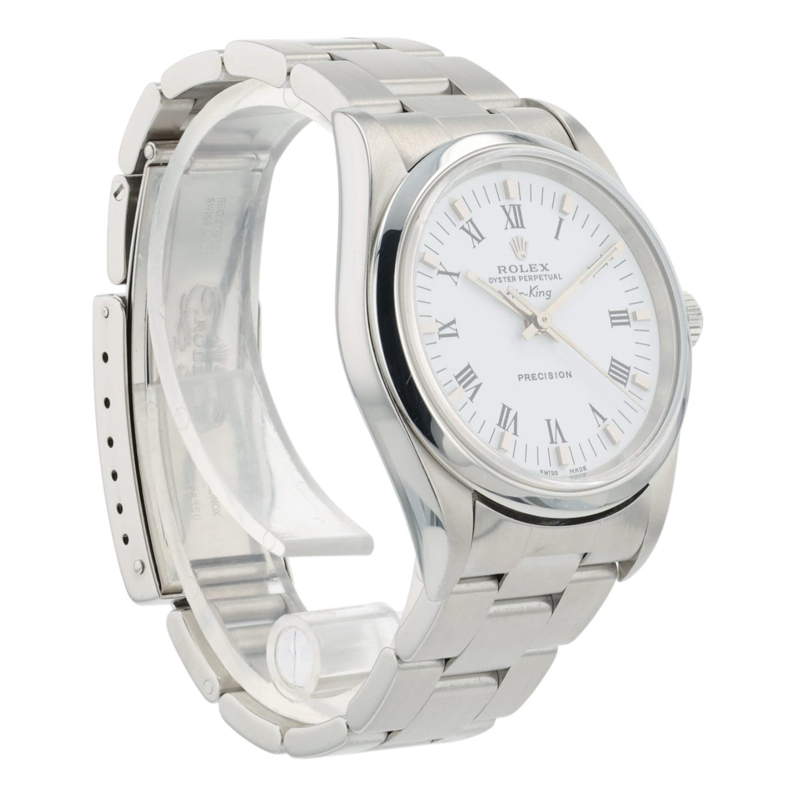 Rolex Air King White Dial Stainless Steel 34mm Automatic Men’s Watch 14000
