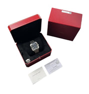 Cartier Santos Blue Dial Stainless Steel 39x40mm Automatic Mens Watch WSSA0030