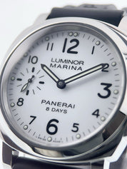 Panerai Luminor Marina 8 Days Steel White Dial 44mm Manual Wind Men’s PAM00563