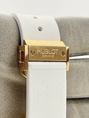 Hublot Big Bang 18k Rose Gold 38mm Quartz White Dial Men’s Watch Factory Diamond