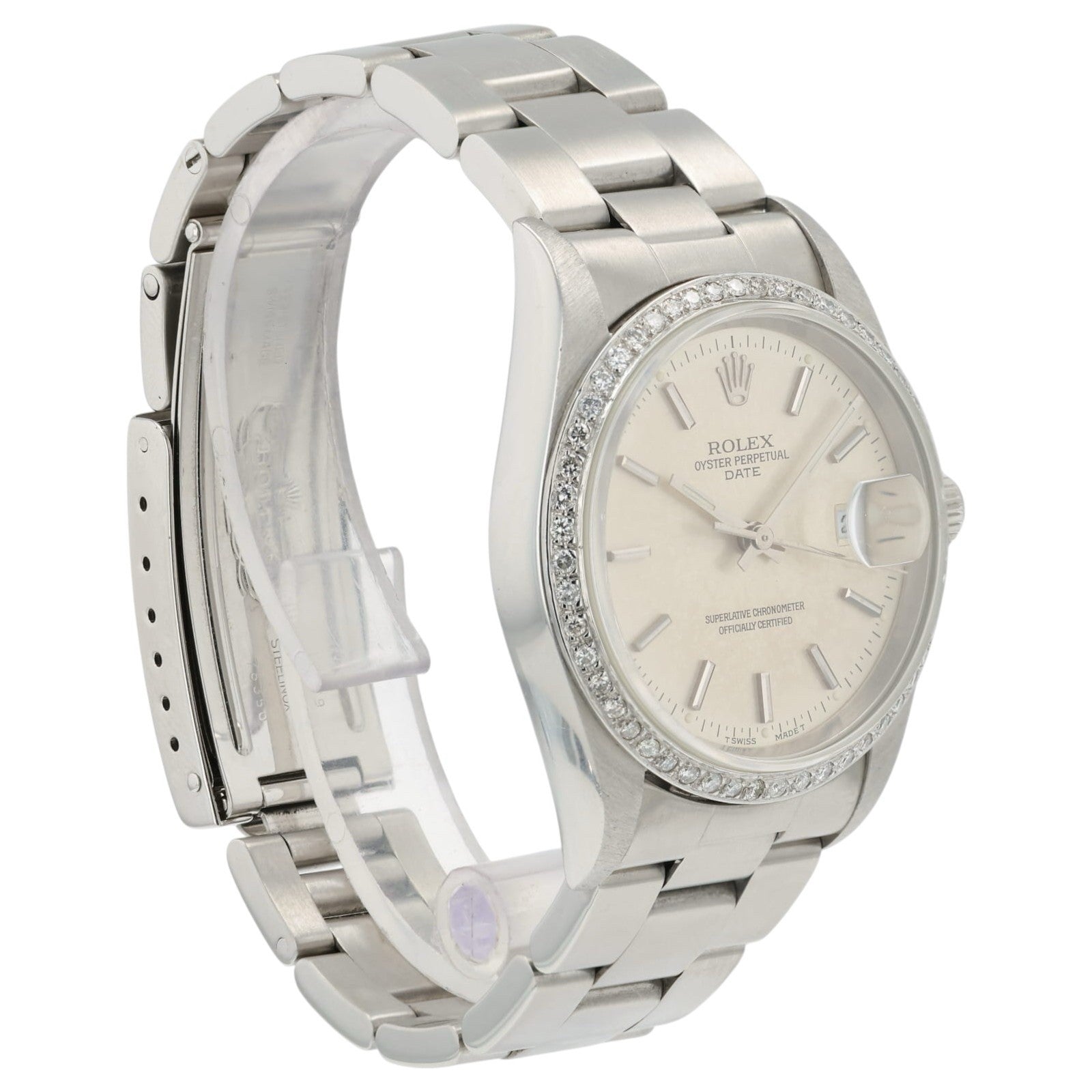 Rolex Datejust Silver Dial Stainless Steel 36mm Automatic Men’s Watch 16220