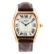 Cartier Tortue 18k Rose Gold Silver Dial 34mm Manual Wind Men’s Watch W15386851