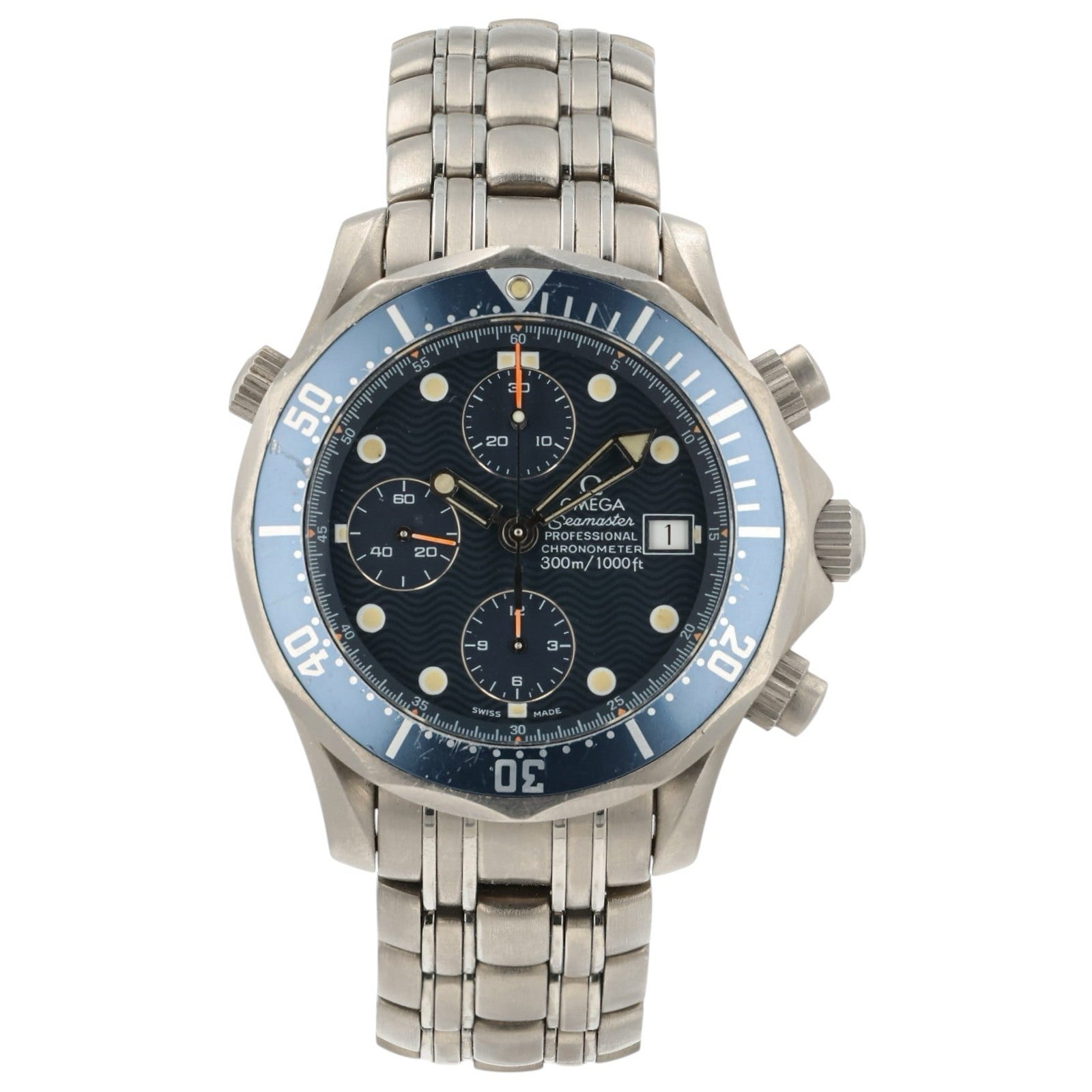 Omega Seamster Blue Dial Titanium 41.5mm Automatic Movement Mens Watch 2298.80