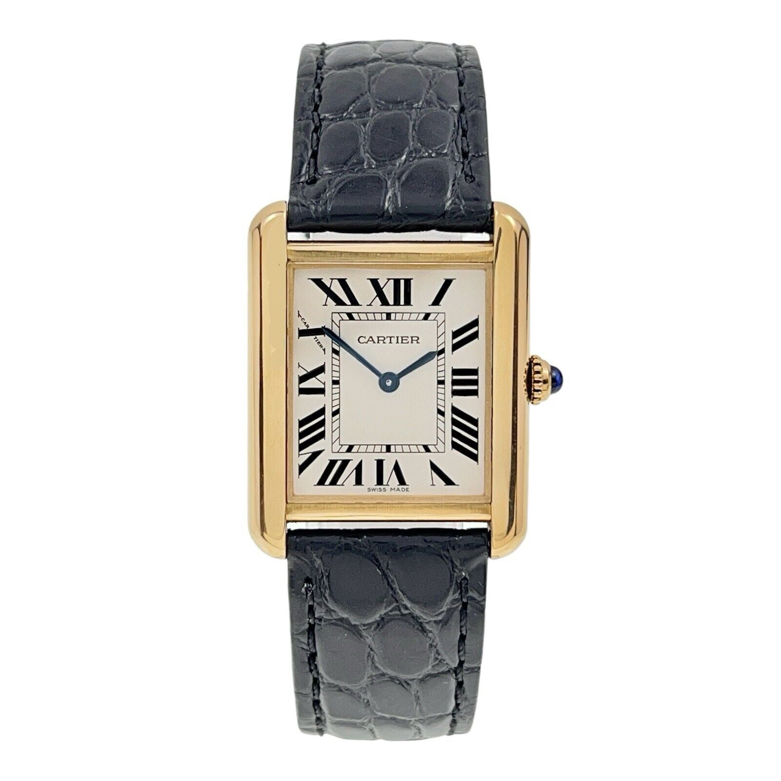 Cartier Tank Solo 18k Yellow Gold and Steel 24mm Quartz Women's Watch