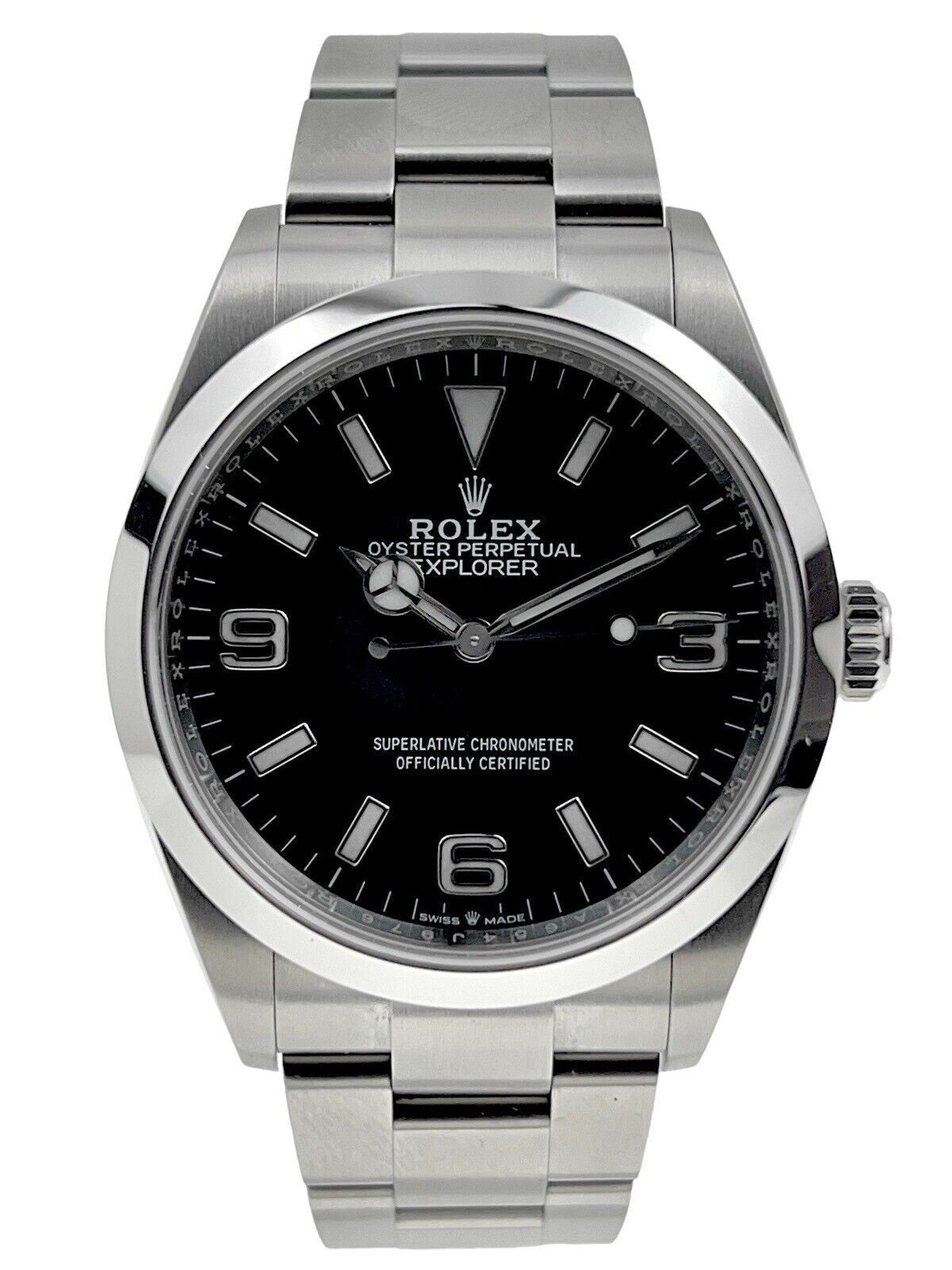 Rolex Explorer Stainless Steel Black 36mm Automatic Men’s Watch 124270