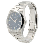 Rolex Oyster Perpetual Blue Dial Stainless Steel 39mm Automatic Mens 114300