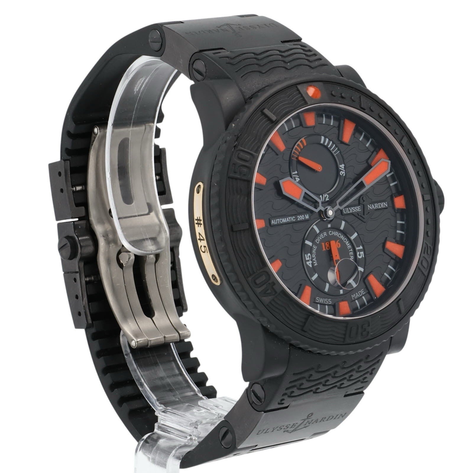 Ulysse Nardin Stainless Steel Black Dial 45mm Automatic Men’s Watch 263-92