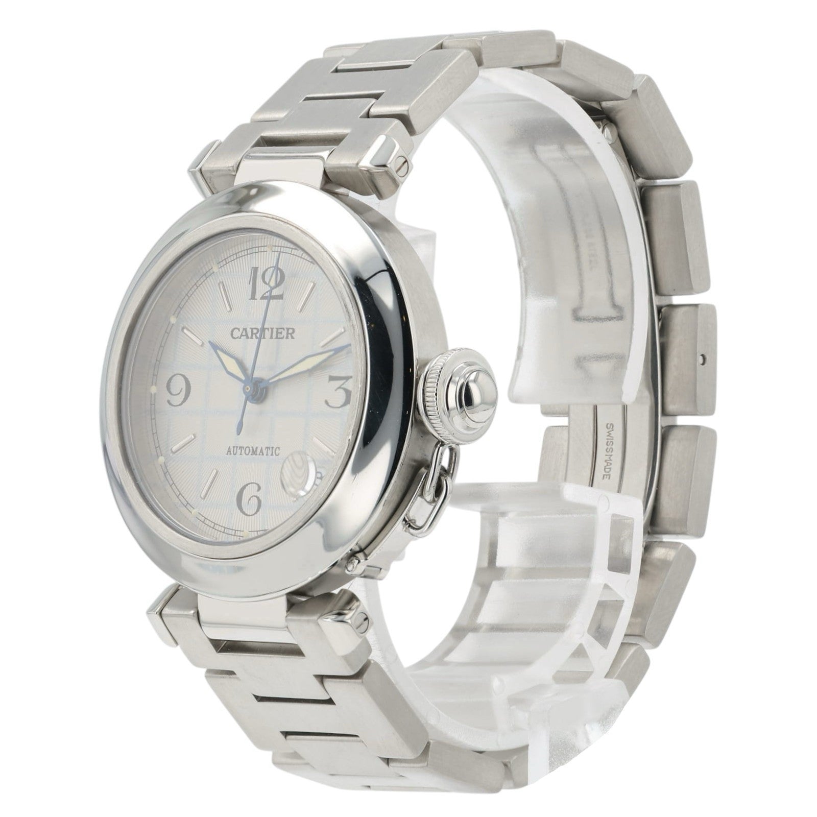 Cartier Pasha Gray Dial Stainless Steel 35mm Automatic Movement Mens Watch 2324