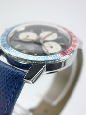 Heuer Autavia Pepsi Stainless Steel Black Dial 40mm Manual Wind Men's Watch 2446