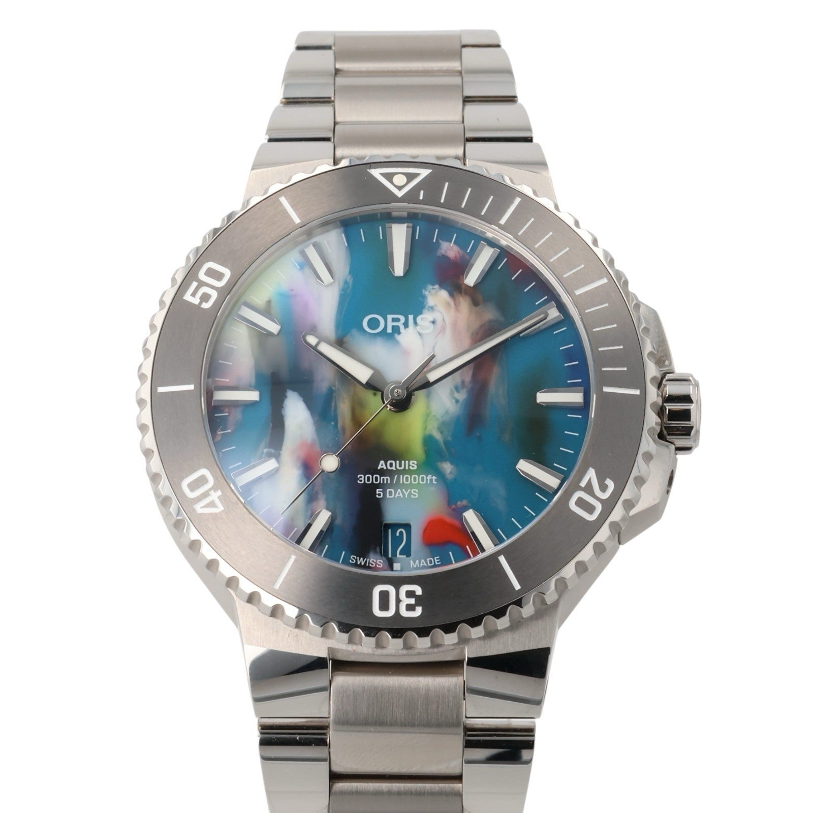 Oris Aquis Date Upcycle Stainless Steel Multicolor Dial 43mm Auto Watch 7790