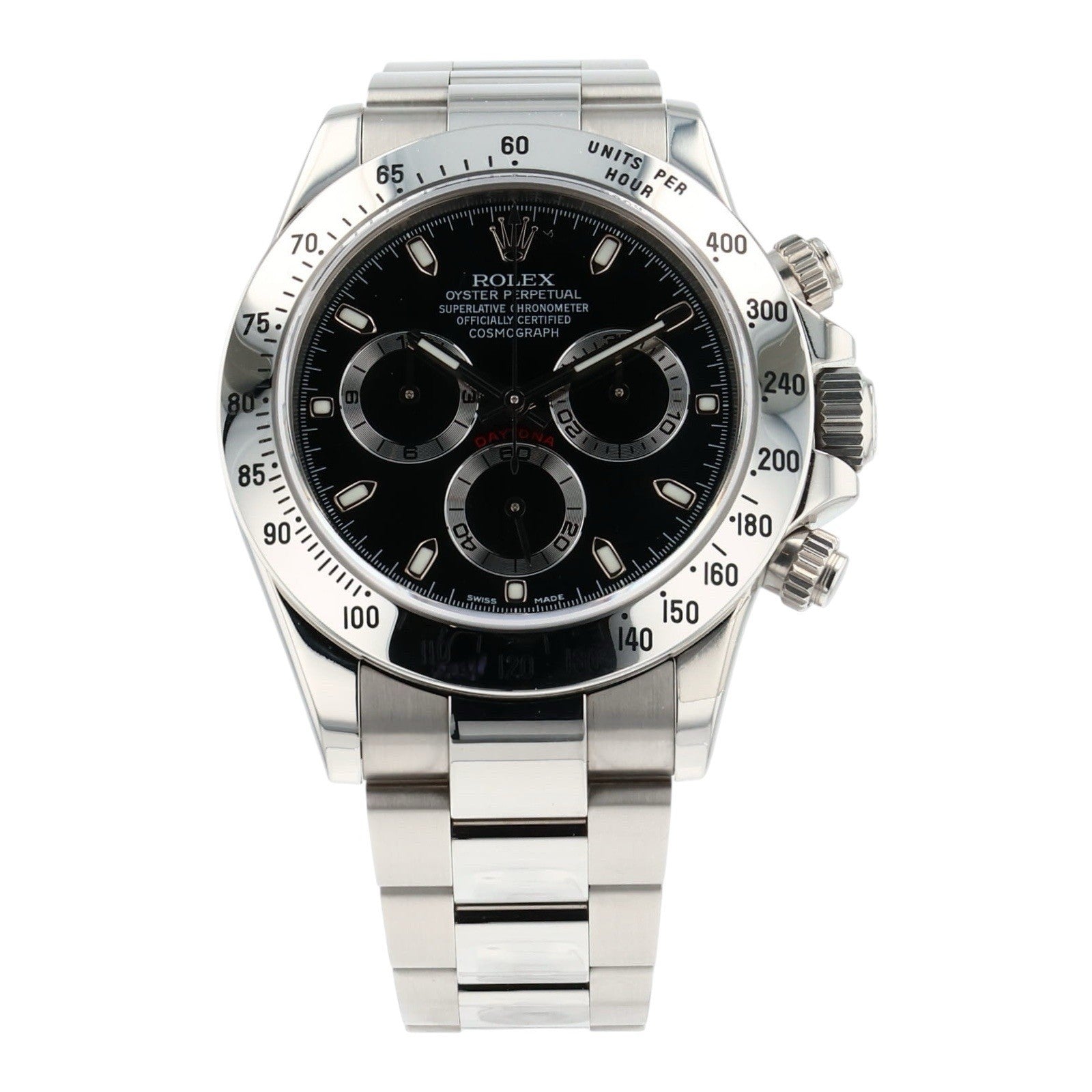 Rolex Daytona Stainless Steel Black Dial 40mm Automatic Men’s Watch 116520