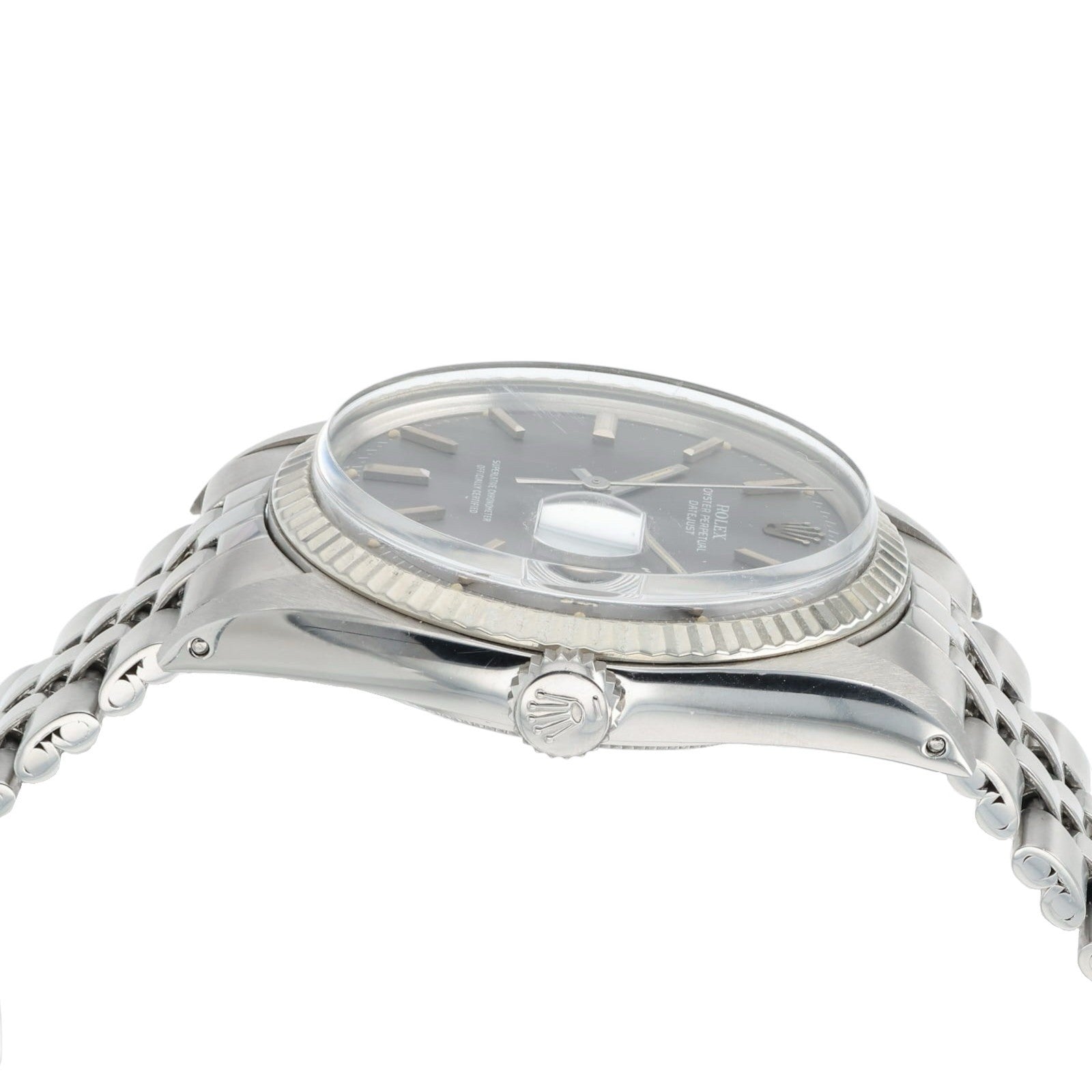 Rolex Datejust Grey Dial Stainless Steel 36mm Automatic Men’s Watch 1601