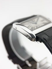 Cartier Tank Divan Steel Silver Dial 31mm Quartz Movement Womens Watch W6300255