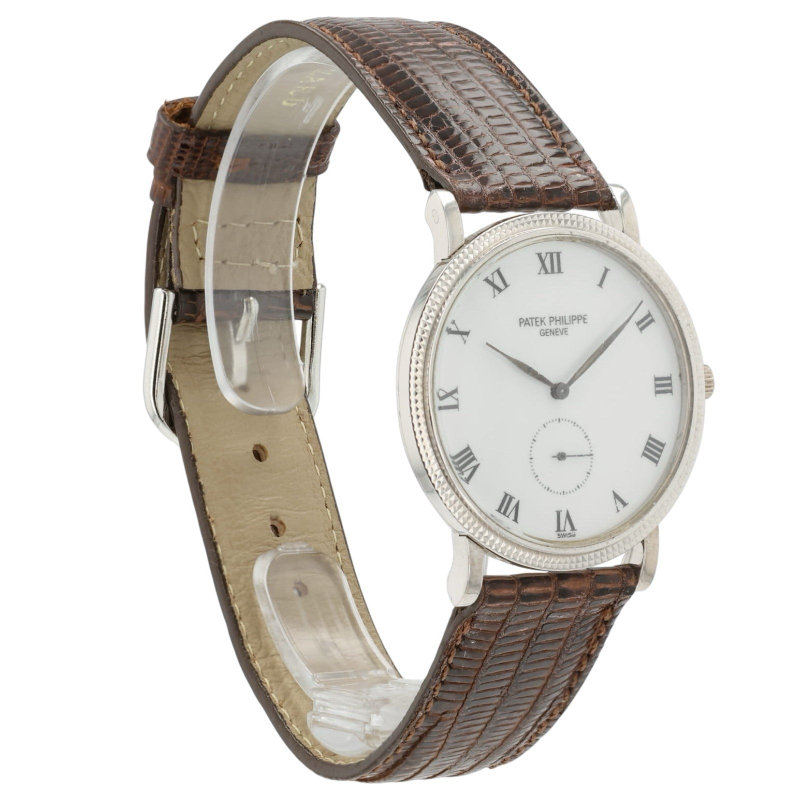 Patek Philippe Calatrava White Dial 18k White Gold 33mm Manual Wind Men’s 3919G