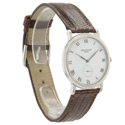 Patek Philippe Calatrava White Dial 18k White Gold 33mm Manual Wind Men’s 3919G
