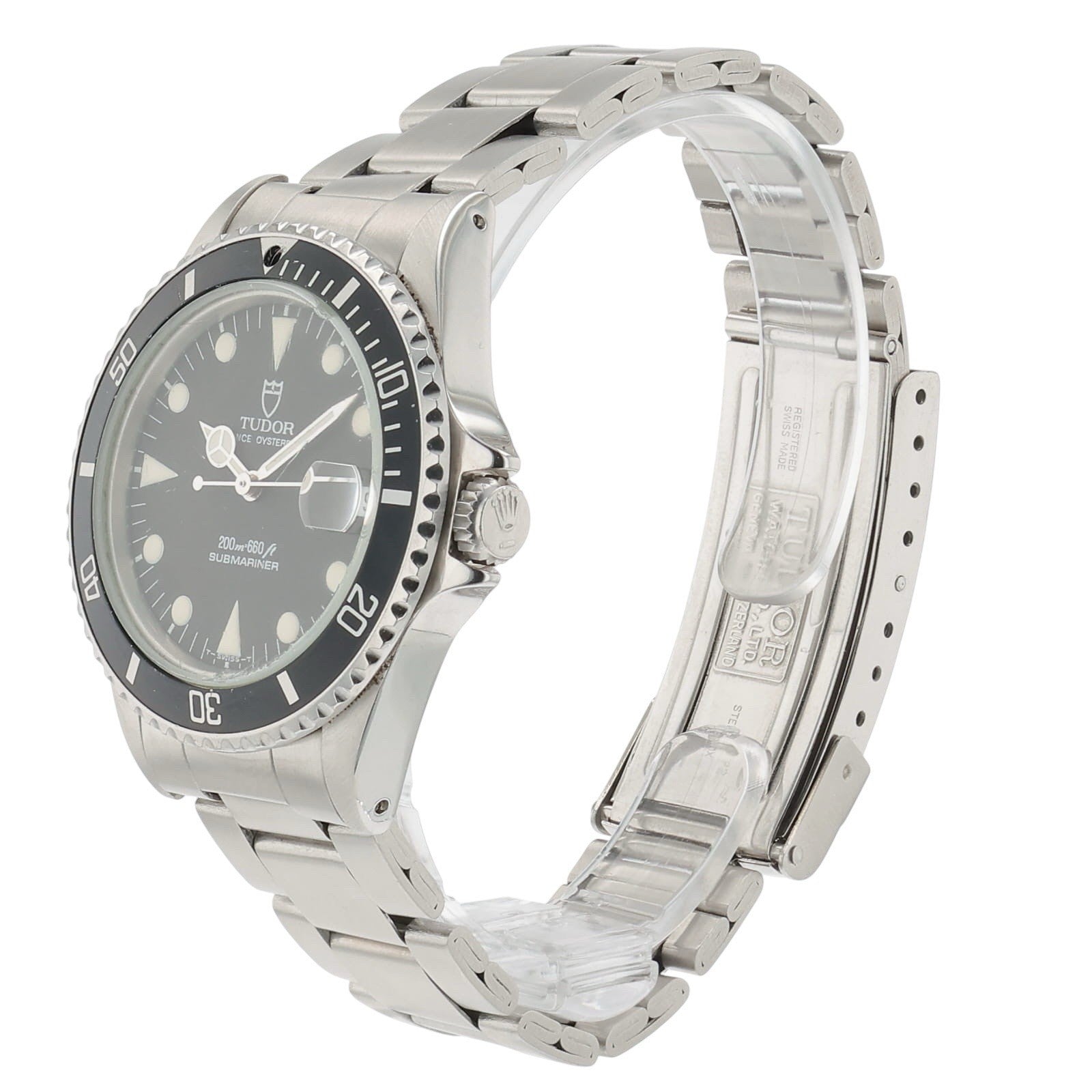 Tudor Submariner Stainless Steel Black Dial 36mm Automatic Mens Watch 75090