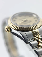 Rolex Lady Datejust Gold & Steel Champagne Dial Automatic Women's Watch 76193