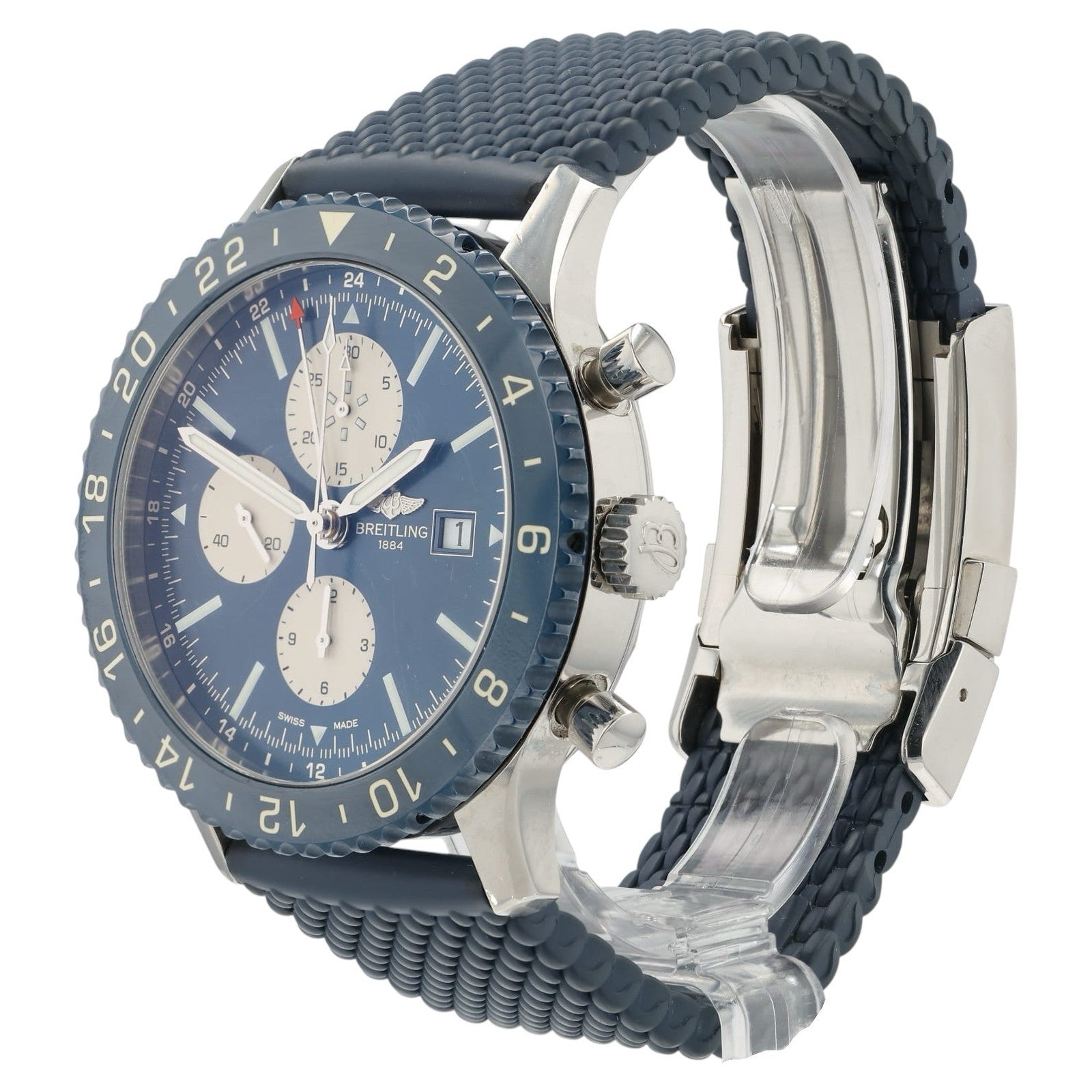 Breitling Chronoliner Blue Dial Stainless Steel 46mm Automatic Mens Watch Y24310