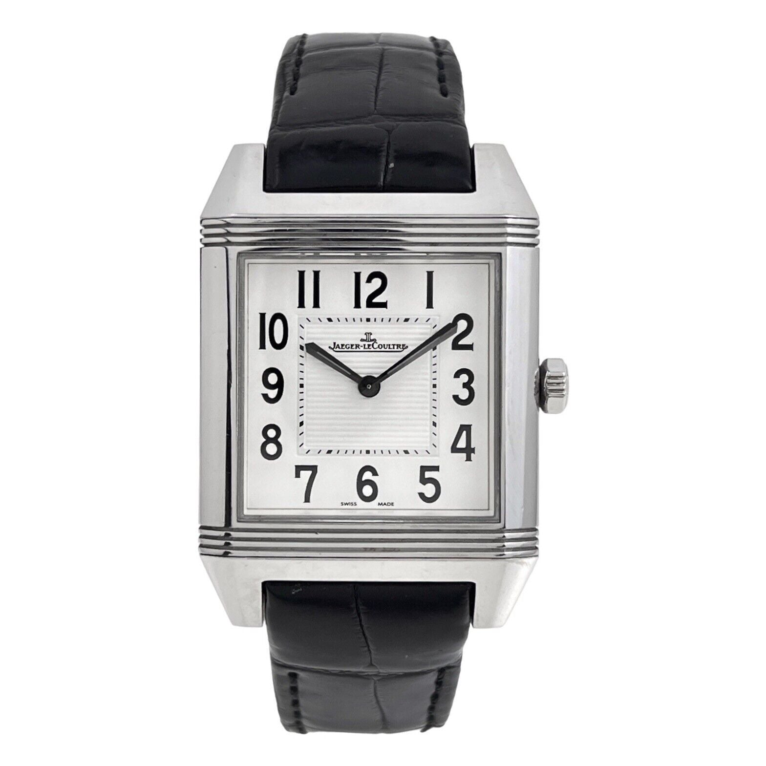 Jaeger LeCoultre Reverso Squadra 236.8.47 31mm Men's Quartz Watch Silver Tone